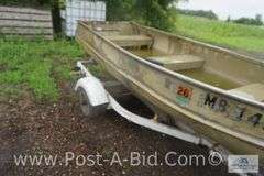 Meyers 12' Old Fishing Boat, DNR 6541 BM, No Registration On Trailer. Regis