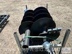 2-Heavy Duty Post Hole Diggers For Skid Loader, 12" and 18".