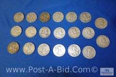 20-Silver Halves Years 1941-1960.