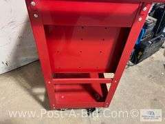 US General Red Tool Chest, 30" L x 41" T x 19" W, 5 Drawer, No Key.