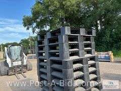 13-Black Plastic Pallets.