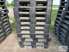 13-Black Plastic Pallets.