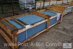 EM15-1211 CF Wall 12 24 Ga AZ50 Kynar Tahoe Blue Sheet Metal, Approx. 43 Pi