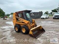 1989 Case 1840 Diesel Skidloader With 61" Bucket, Cab With Door,
