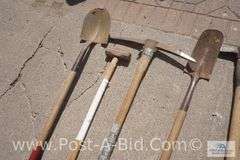Shovel, Sledgehammer, Conduit Bender, Broom, 2-Pick Axe.