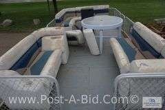 1973 Weeres 24' Pontoon, No Motor, Has Anchor, Rope, And Table, License # M