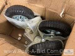 4-Pneumatic Wheels/Tires 2.5-4, 2-Swivel And 2-Fixed, 3" Extension With 1 3