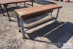 Metal Work Table, 70' x 23".
