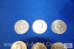 6-High Grade Silver Halves Years 1958-1963.
