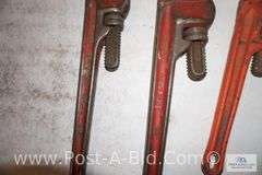 4-Pipe Wrenches, 1-24", 2-18", 1-14".