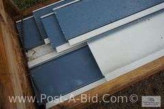 EM15-1211 CF Wall 12 24 Ga AZ50 Kynar Tahoe Blue Sheet Metal, Approx. 19 Pi