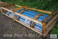 EM15- 168 24 Ga GR50 AZ50 Kynar Ocean Blue Sheet Metal, Approx. 5 Pieces At