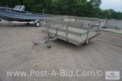 1989 Triton 8' x 8' Snowmobile Trailer With Stake Pockets And Sides. Lifeti