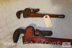 2-Pipe Wrenches Ridgid 1-14" and 1-24".