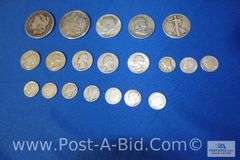 2-Silver Dollars 1899 and 1921, 3-Silver Halve Dollars 1937, 1957 and 1964,