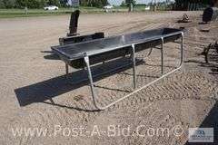 Plastic Feeder/Garden Beds, Have Cracks, Approx. 10' Long x 34" T.
