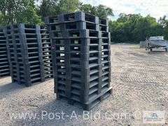 13-Black Plastic Pallets.