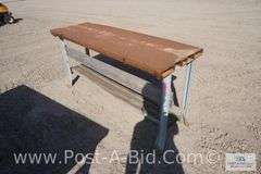 Metal Work Table, 70' x 23".