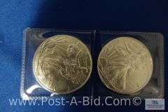 2-1 oz. .999 Fine Silver Rounds.