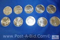 10 x 1 oz. .999 Fine Silver Rounds.