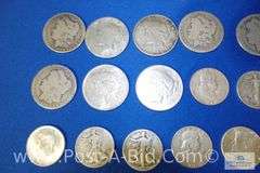 10-Silver Dollars Years 1886-1924, 10-Silver Half Dollars Years 1940-1964,