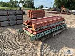 Misc. Pallet Racking 3 Uprights Approx. 9' T x 14 Crossbeams.