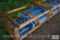EM15- 168 24 Ga GR50 AZ50 Kynar Ocean Blue Sheet Metal, Approx. 5 Pieces At