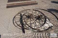 2-Dump Rake Wheels, Approx. 53" Diameter.