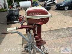 5 1/2 HP Johnson Outboard Complete Motor, Owner Stated, "Good Compression,