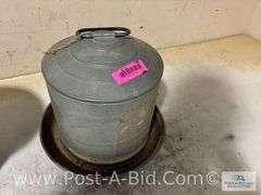 Minnow Bucket And Chicken Waterer.