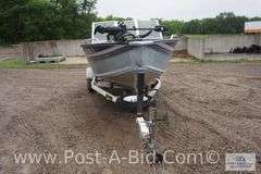 1989 Northwoods 16' Boat- No Motor, Has Minnkota 40 Lb Thrust Bow Mount Tro