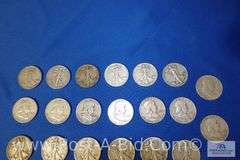 20-Silver Halves Years 1941-1960.