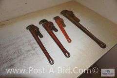 4-Pipe Wrenches, 1-24", 2-18", 1-14".