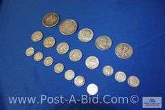2-Silver Dollars 1899 and 1921, 3-Silver Halve Dollars 1937, 1957 and 1964,