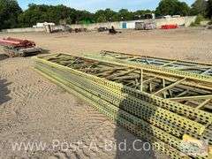 12-Pallet Racking Uprights Approx. 20' Tall.