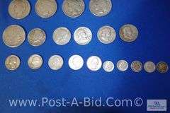 5-Silver Dollars Years 1921-1923, 5-Silver Half Dollars Years 1951-1964, 5-