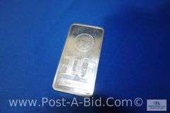 10 oz. Bar Of .999 Fine Silver.