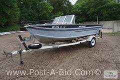 1989 Northwoods 16' Boat- No Motor, Has Minnkota 40 Lb Thrust Bow Mount Tro
