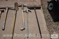 Shovel, Sledgehammer, Conduit Bender, Broom, 2-Pick Axe.