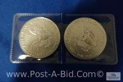 2-1 oz. .999 Fine Silver Rounds.