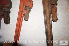 4-Pipe Wrenches, 1-24", 2-18", 1-14".