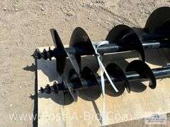 3-Post Hole Diggers For Mini-Excavator, 7", 12", 15" Augers.