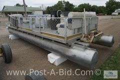 1973 Weeres 24' Pontoon, No Motor, Has Anchor, Rope, And Table, License # M