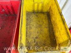 20-Red, Yellow, Blue, Parts Totes, 11" W x 18" D x 8" H.