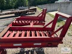 1986 Red: Haul 16' x 8' Plus 5' Dove Tail Tandem Axle Deckover Trailer, Wit