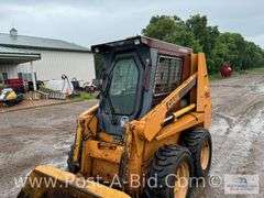 1989 Case 1840 Diesel Skidloader With 61" Bucket, Cab With Door,