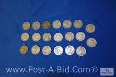 20-Silver Halves Years 1941-1960.