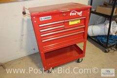 US General Red Tool Chest, 30" L x 41" T x 19" W, 5 Drawer, No Key.