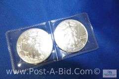 2-1 oz. .999 Fine Silver Rounds.