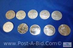 10 x 1 oz. .999 Fine Silver Rounds.